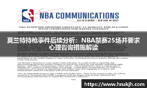 莫兰特持枪事件后续分析：NBA禁赛25场并要求心理咨询措施解读